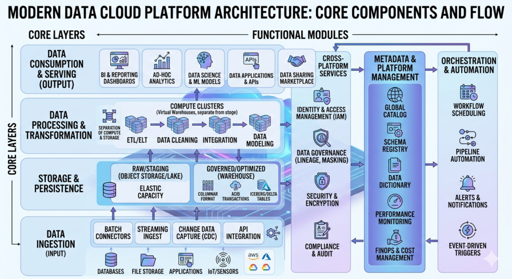 Data Cloud Platform architecture components