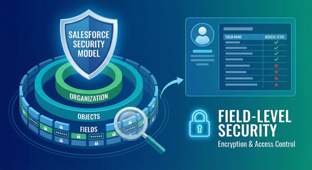 Field-level security encryption Salesforce Security Model