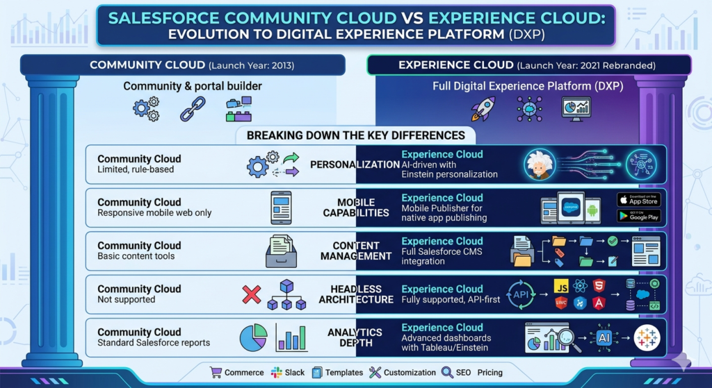 salesforce community cloud vs experience cloud