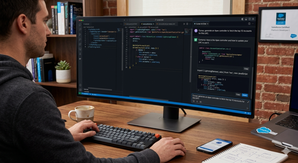 Lightning components Salesforce Development With Cursor AI building