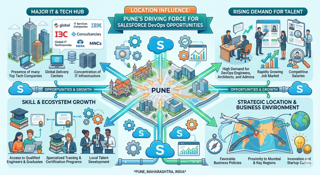 Location influence Salesforce DevOps opportunities Pune