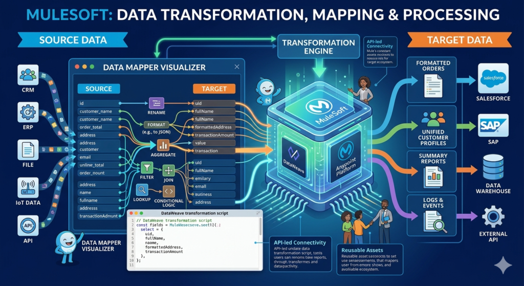 Mulesoft Data transformation mapping and processing