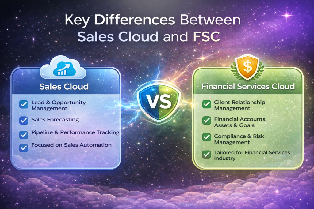 sales cloud vs financial service cloud 