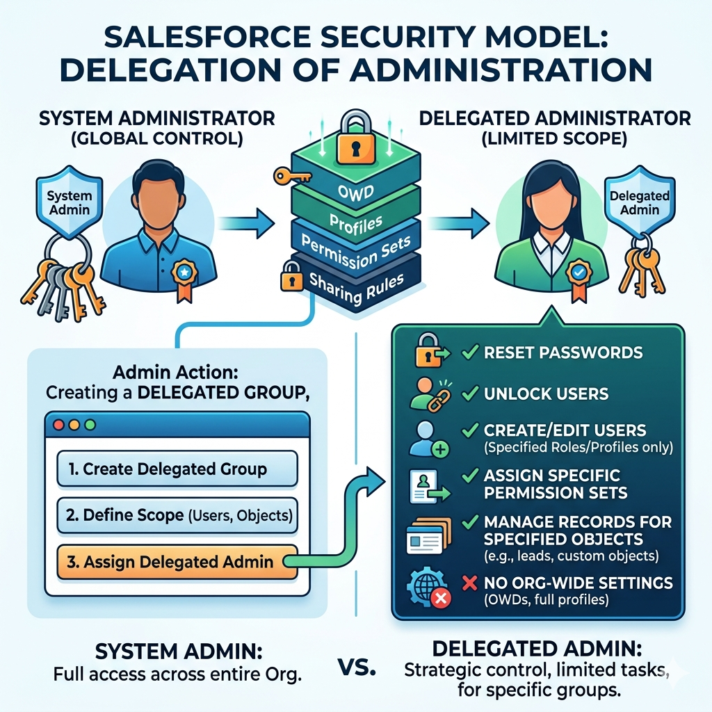 Salesforce Security Model Delegation of administration