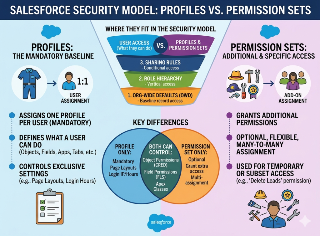 Salesforce Security Model Profiles vs permission sets