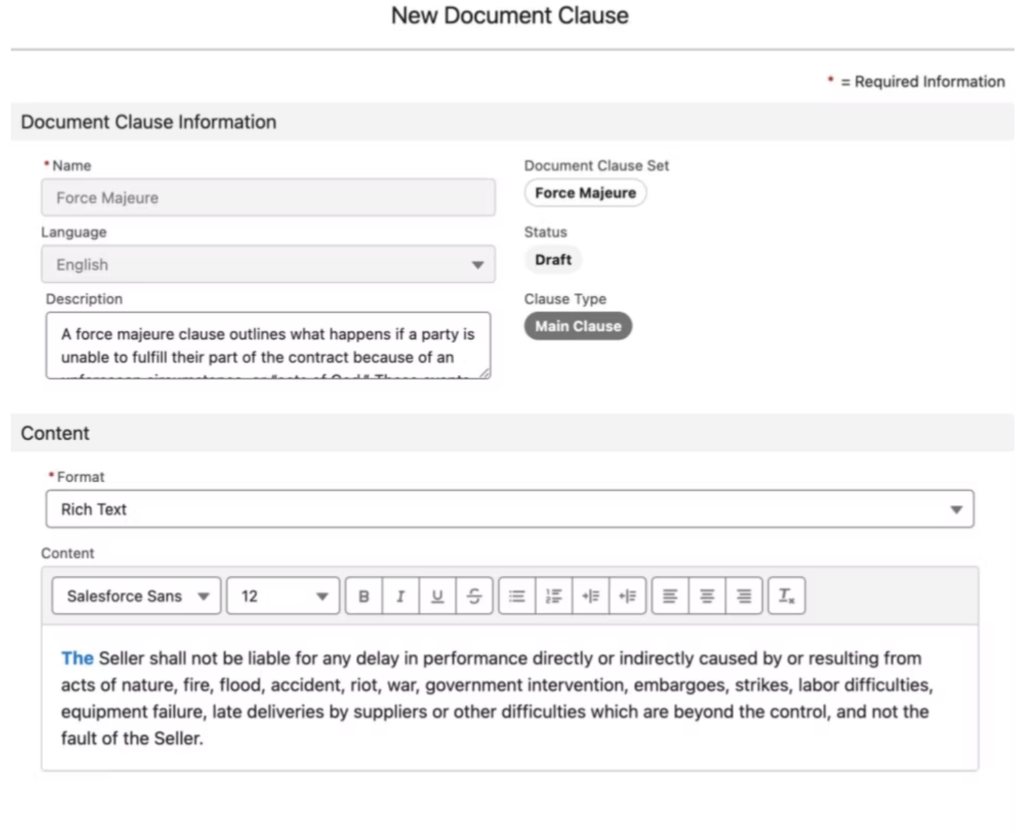 Clause contract lifecycle management
