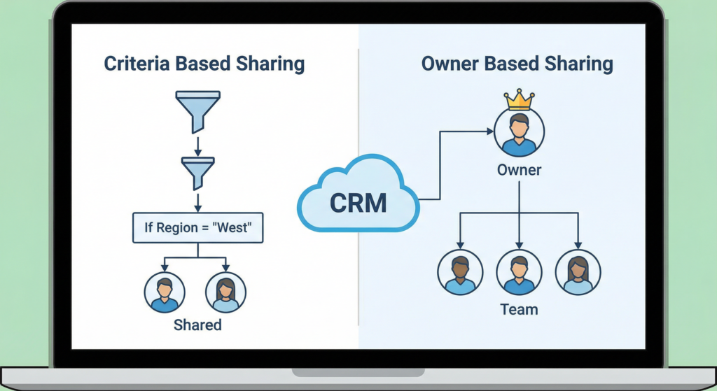 Sharing rules flexibility Salesforce Security Model access control