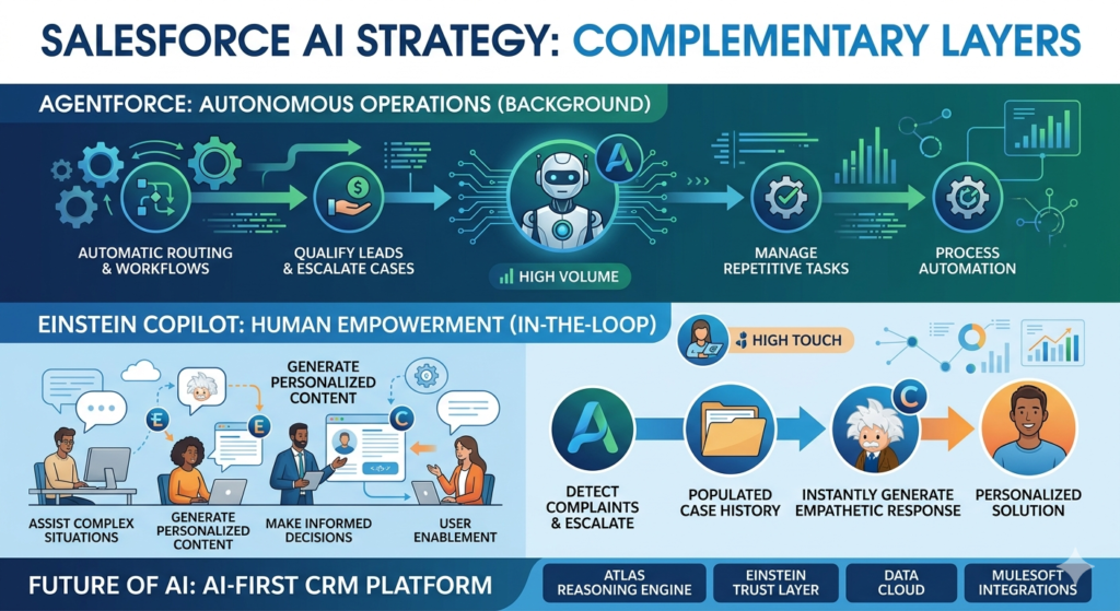Salesforce Einstein Copilot vs Agentforce