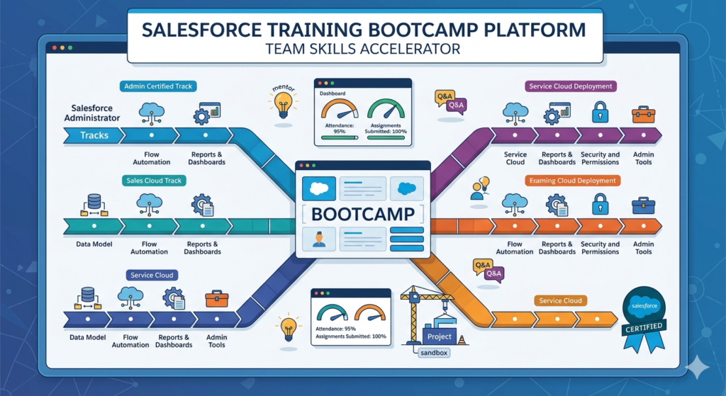 salesforce training bootcamp vs self paced