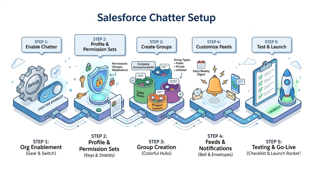 salesforce chatter setup