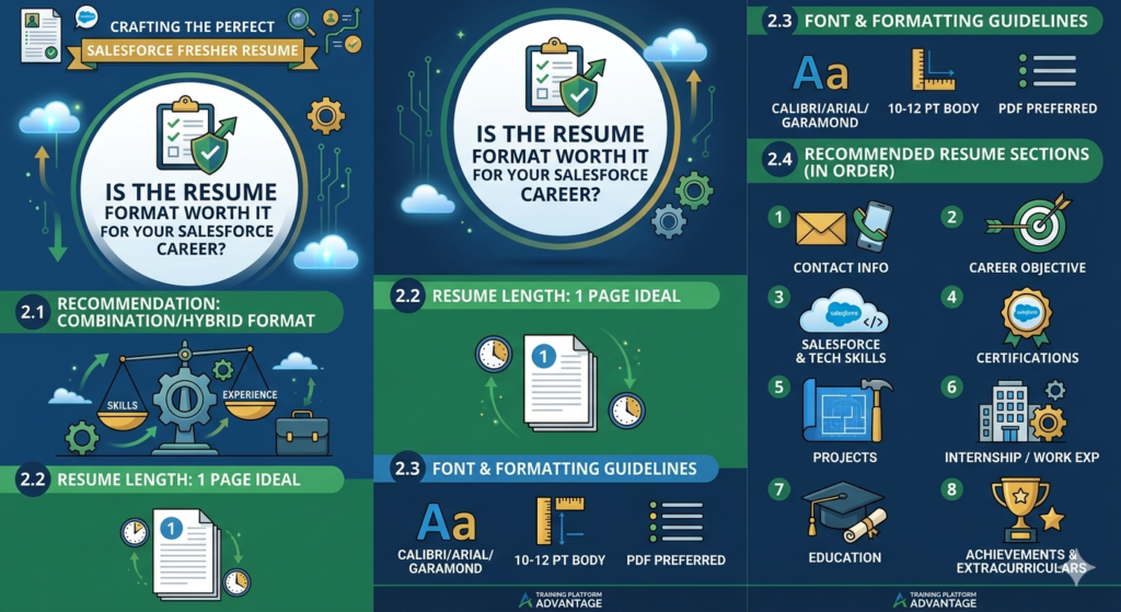 salesforce fresher resume template